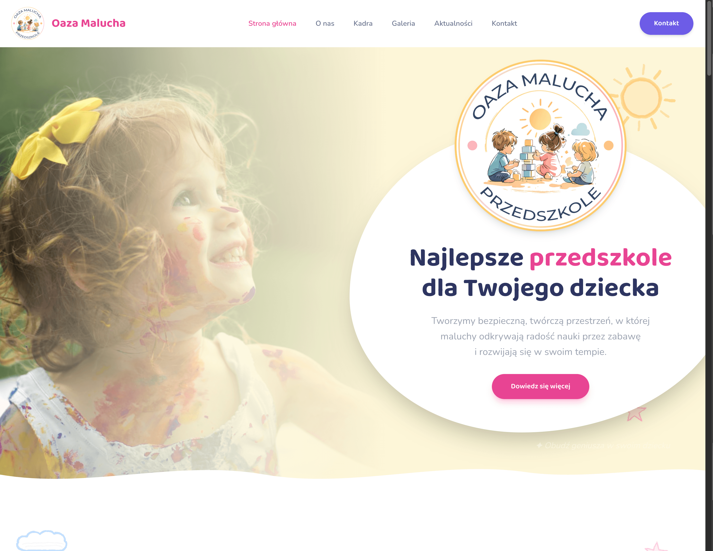 Oaza Malucha website preview